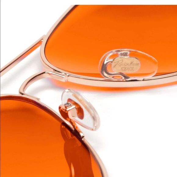 Aviator Orange Lens with Gold Framed Sunglasses - Picture 8 of 8